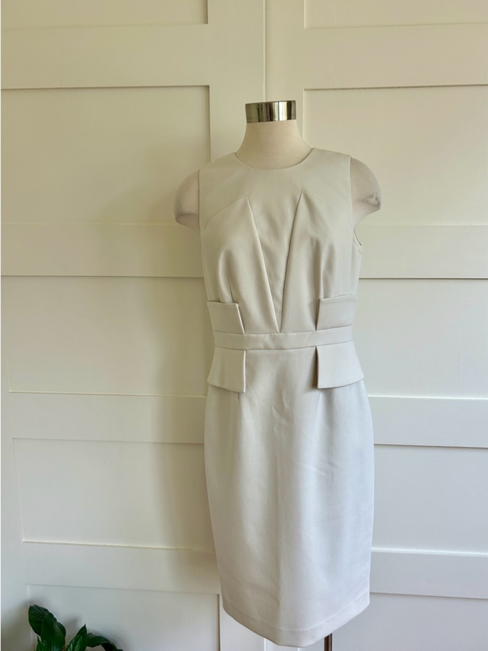 PER SE-NWT sleeveless  sheath dress with decorative panels